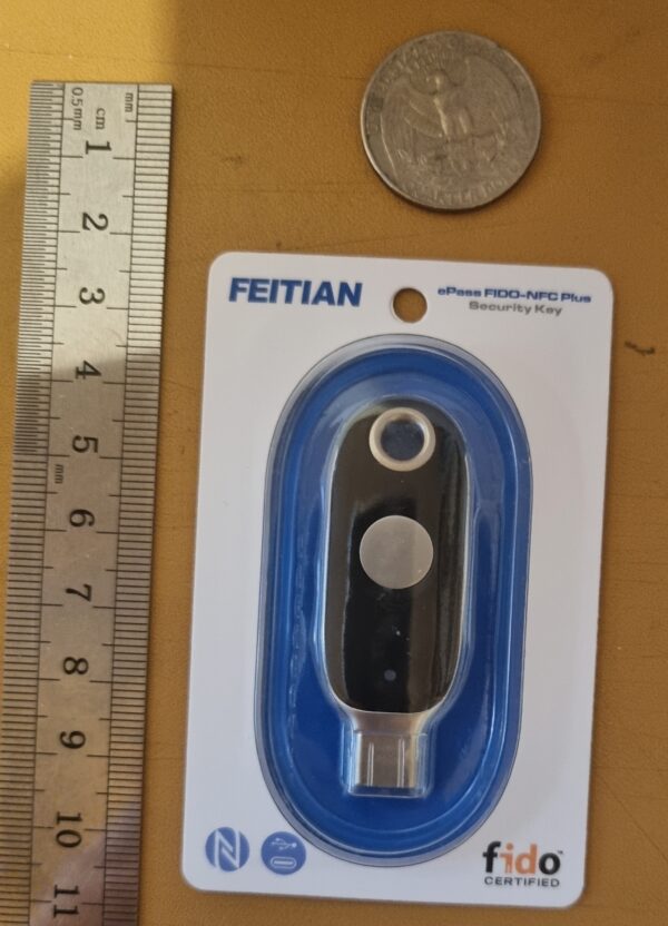 Feitian ePass FIDO2, U2F, USB-C SecurityKey – K40