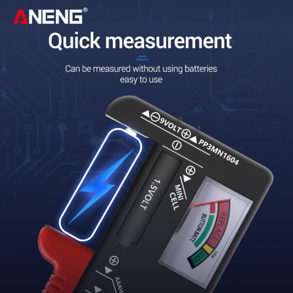ANENG BT-168 Universal Battery Tester for for 1.5 and 9v Batteries. - Image 2
