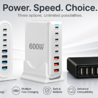 Multiport Desktop Charger, different combination of USB A and USB C PD