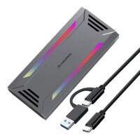 M.2 NVMe and SATA SSD Enclosure USB 3.2 Gen 2 Aluminum Case