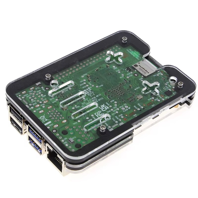 Transparent Acrylic Case for Raspberry Pi 5 — Clear Snap-Fit - Image 2