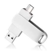 128GB Dual USB-A and USB-C Metal Flash Drive for PC and Mac