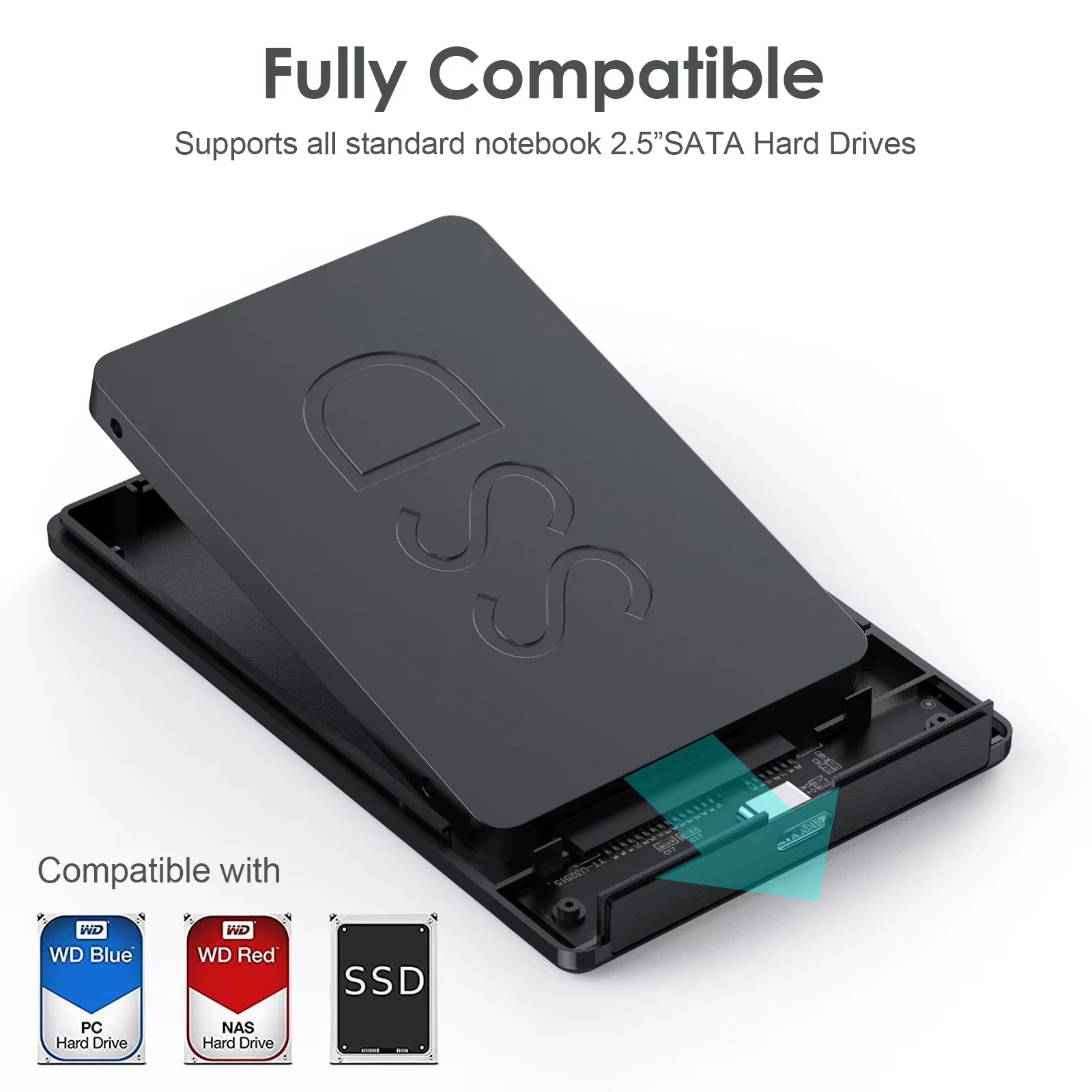 USB 3.0 External Enclosure for 2.5-Inch SATA HDD and SSD - Image 2
