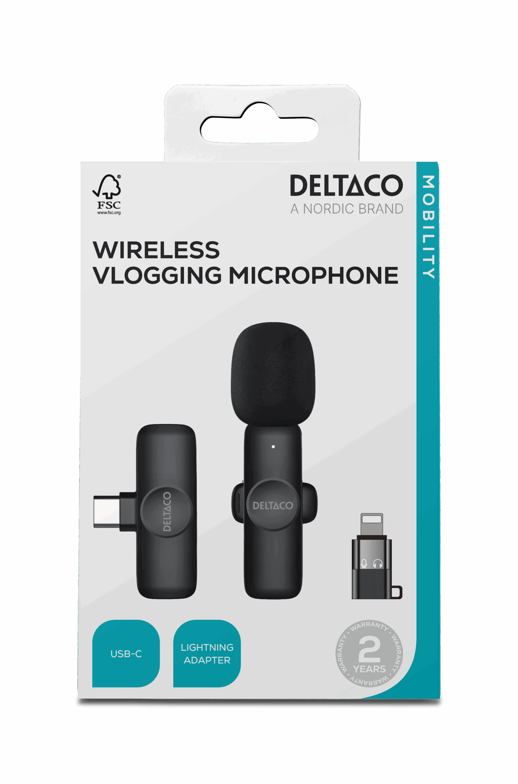 Wireless vlogging microphone
