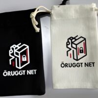 Small drawstring fabric bags