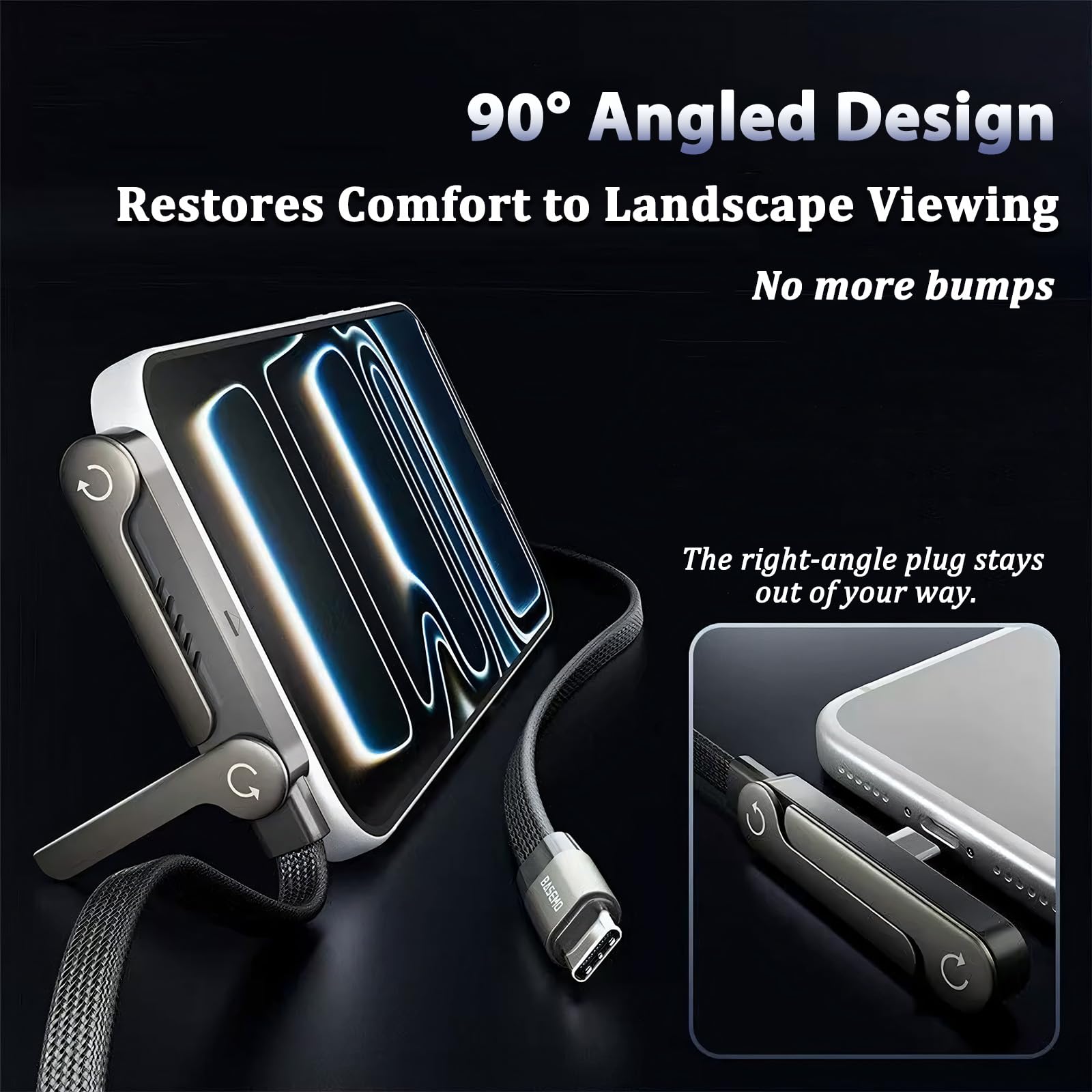 USB-C to USB-C 240W Super Fast Charging data Cable with Foldable Stand (1.5m) - Image 6