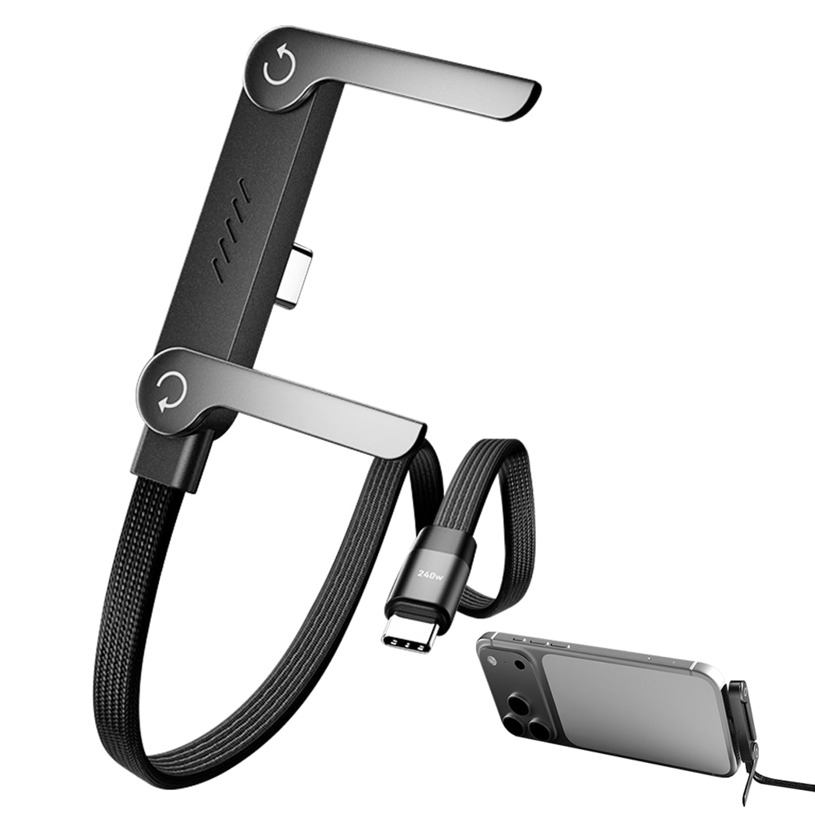 USB-C to USB-C 240W Super Fast Charging data Cable with Foldable Stand (1.5m) - Image 12